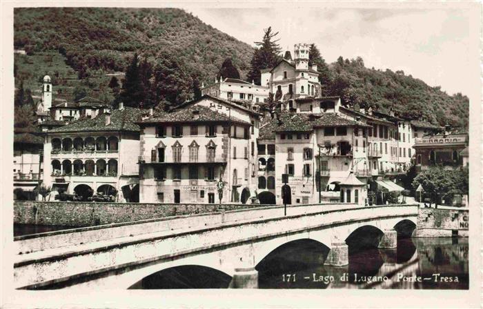 Ponte-Tresa Lago di Lugano TI Panorama