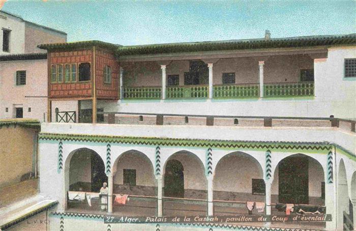 ALGER Algier Algerie Palais de la Casbah pavillon du Coup d'eventail
