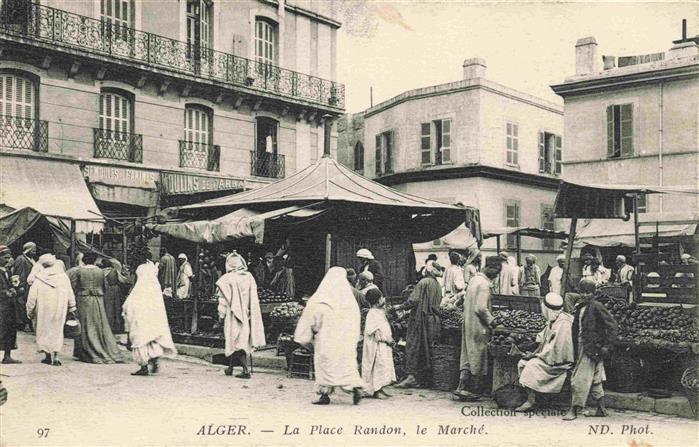 ALGER Algier Algerie La Place Randon le Marche