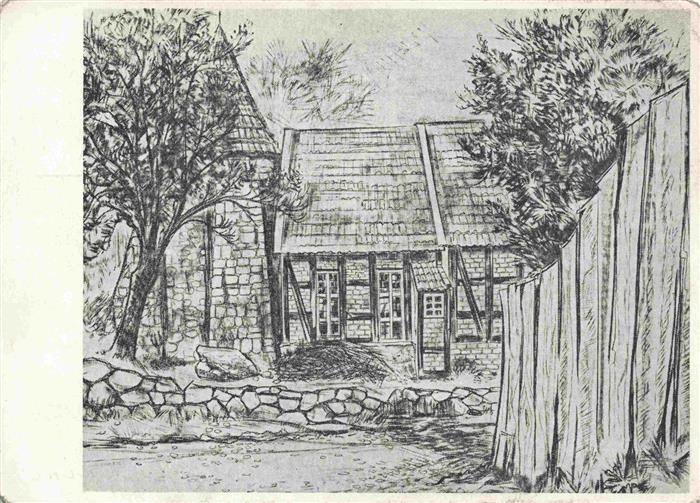 Uelzen Lueneburger Heide Hannover Kirche in Suderburg Zeichnung