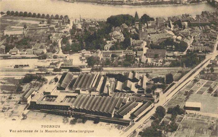 Tournus 71 Saone-et-Loire Vue aérienne de la Manufacture Métallurgique