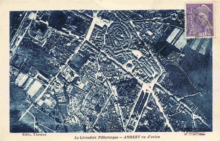 Ambert 63 Puy-de-Dome Fliegeraufnahme