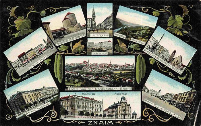 Znaim Znojmo CZ Teilansichten Landschaftspanorama Gebaeude