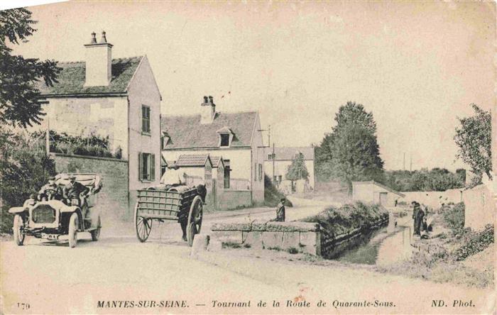 Mantes-sur-Seine Mantes-la-Jolie 78 Yvelines Tournant de la Route de Quarante-So