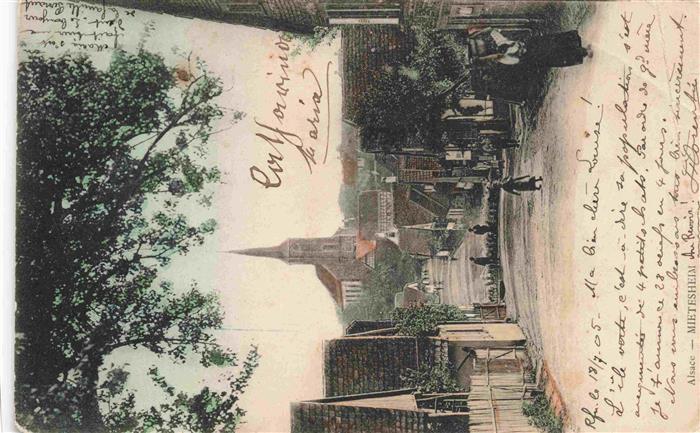 Mietesheim 67 Bas-Rhin Hauptstrasse Blick zur Kirche
