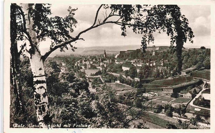 Glatz Klodzko Niederschlesien PL Panorama Blick zur Festung