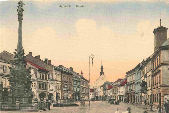 Jaromer Jaromir CZ Namesti Stadtzentrum Platz Brunnen