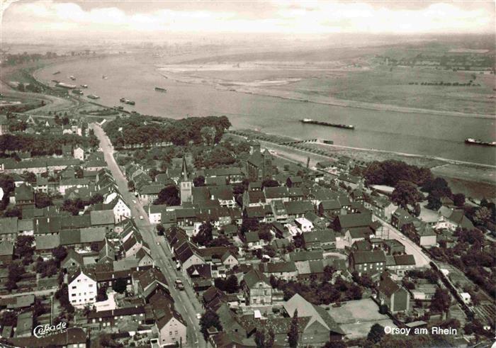 Orsoy Rhein Fliegeraufnahme