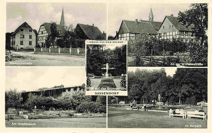 Bad Sassendorf Bismarckstrasse Gradierwerk Brunnenhaus Wilhelmstrasse Kurpark