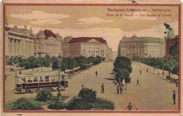 BUDAPEST HU Freiheitsplatz Strassenbahn