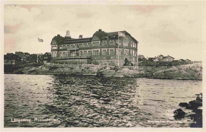 Langedrag Sweden Restaurant Ansicht vom Wasser aus