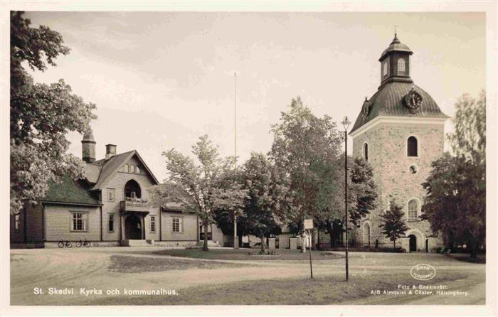 Skedvi Sweden Kyrka och kommunalhus