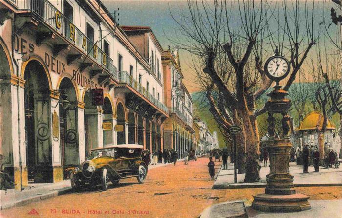 Blida Blidah Algerie Hôtel et Café d'Orient Automobil Standuhr
