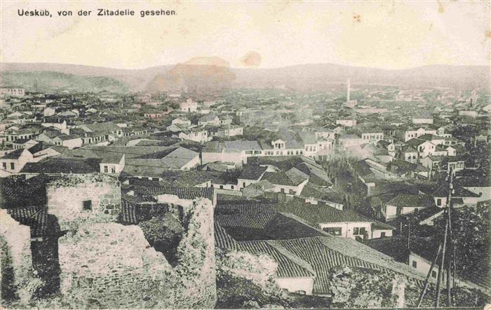 Ueskueb Uskub SKOPJE Skoplje North Macedonia Panorma Ausblick von der Zitadelle