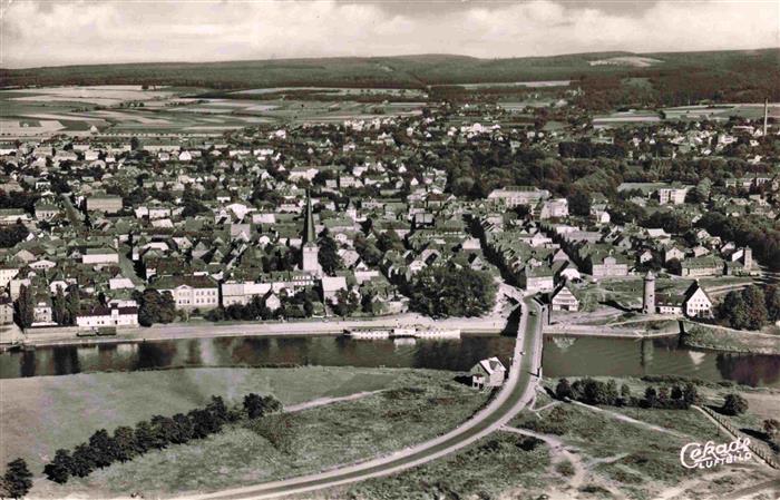 Holzminden Weser Niedersachsen Fliegeraufnahme