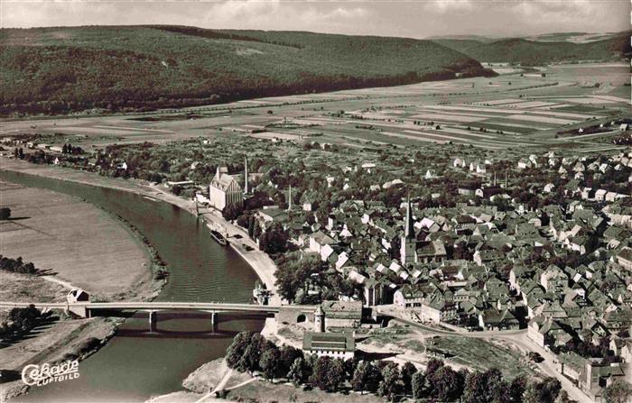 Holzminden Weser Niedersachsen Fliegeraufnahme