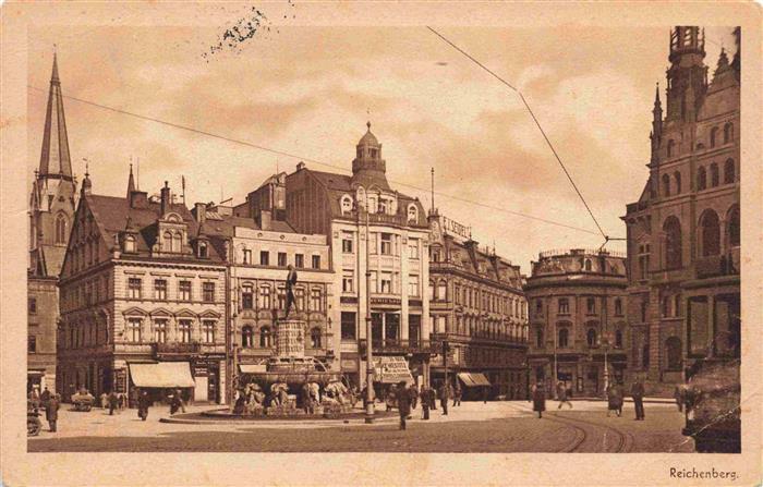 Reichenberg LIBEREC Boehmen CZ Stadtzentrum Brunnen