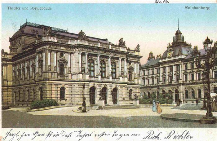 Reichenberg LIBEREC Boehmen CZ Theater und Postgebaeude