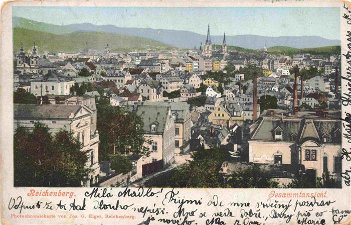 Reichenberg LIBEREC Boehmen CZ Gesamtansicht