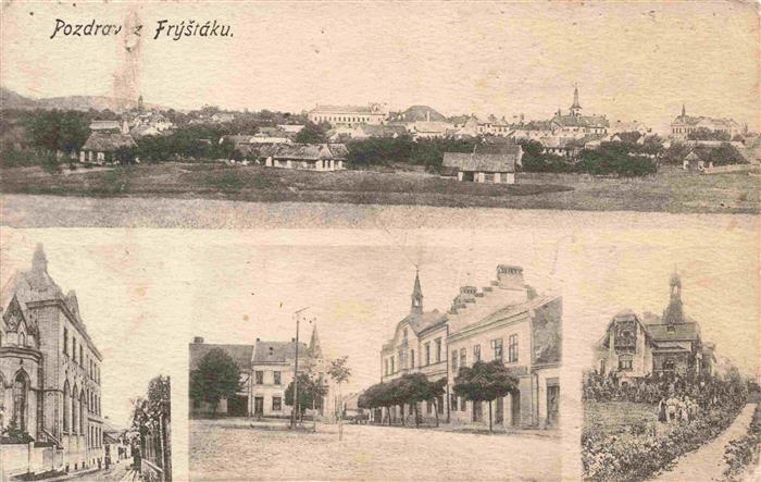 Frystak Freistadt Zlin Gottwaldov CZ Panorama Motive Ortszentrum