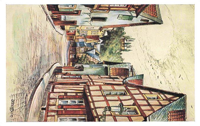 Linz Rhein Rheinland-Pfalz Die bunte Stadt am Rhein Bruederstrasse Kuenstlerkart
