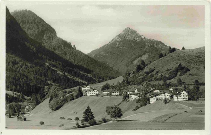 Halden Pfronten Allgaeu Panorama Blick gegen Sorgschroffen Allgaeuer Alpen