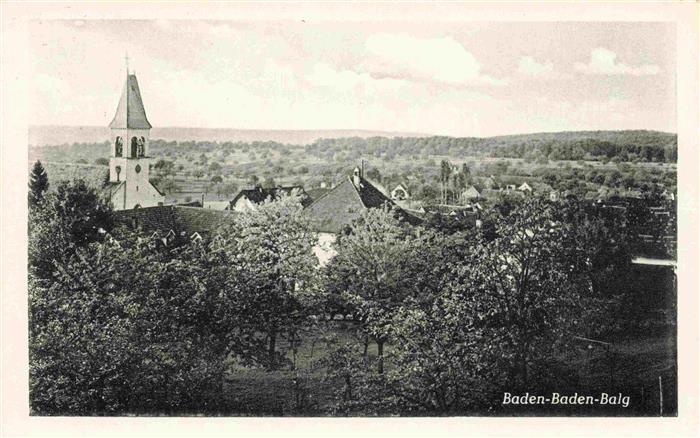 Balg Baden-Baden BW Panorama Ansicht mit Kirche