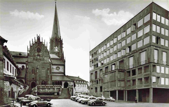 Aschaffenburg Main Stiftskirche und Rathaus