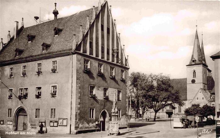 Hassfurt Main Bayern Stadtzentrum Rathaus Kirche