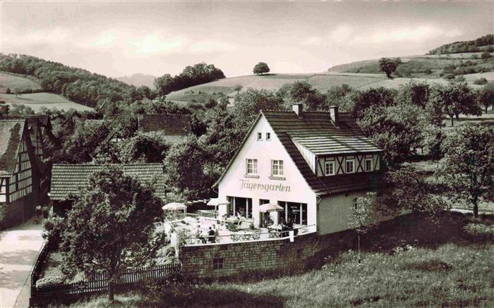 Schlierbach Odenwald Lindenfels Hessen Terrassen-Café Weinstube Jaegersgarten