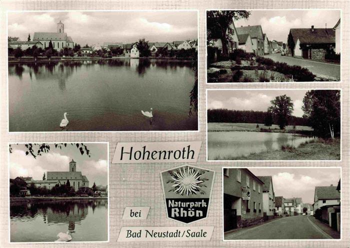 Hohenroth Bad Neustadt Saale Bayern Teich Ortsansichten Kirche