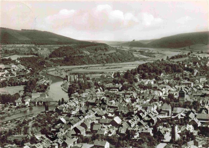Witzenhausen Panorama Bluetenstadt im Werratal