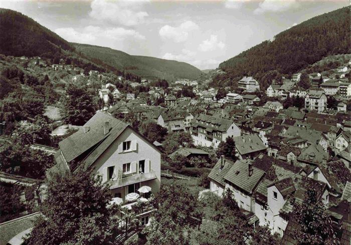BAD WILDBAD  Schwarzwald Stadtpanorama mit Haus Roseneck