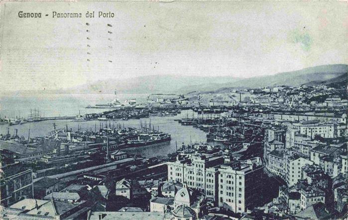 GENOVA Genua Liguria IT Panorama del Porto