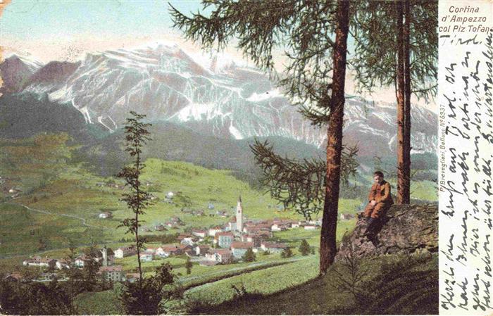 Cortina d Ampezzo Veneto IT Panorama mit Col Piz Tofan