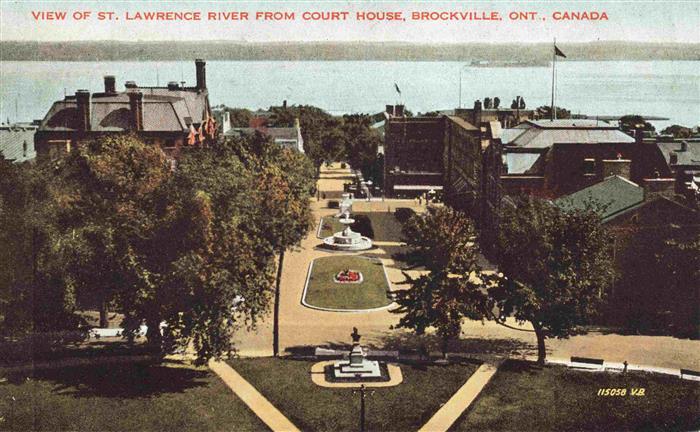 Brockville Ontario Canada View of St Lawrence River from Court House