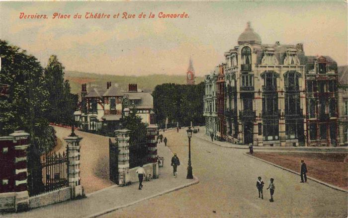 VERVIERS Liege Wallonie Belgie Place du Theatre et Rue de la Concorde