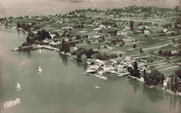 Insel Reichenau Bodensee Fliegeraufnahme mit Bootswerft