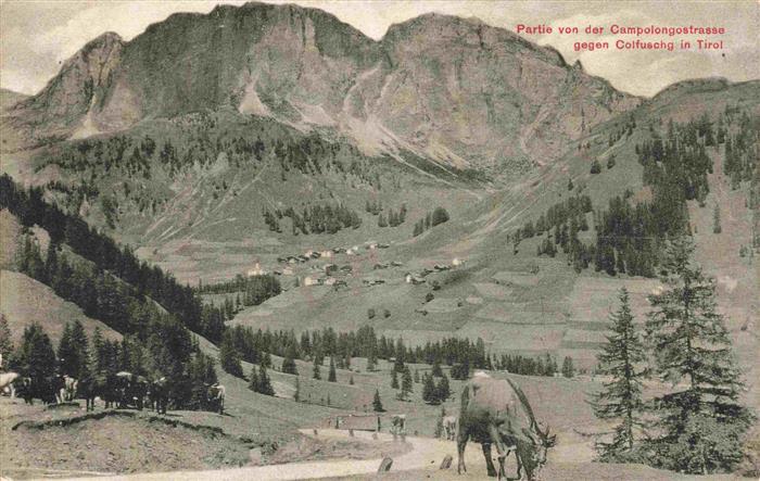Colfuschg Sella Suedtirol IT Partie von der Campolongostrasse gegen Colfuschg in