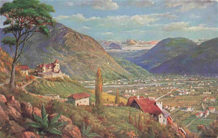 Gries Bozen Bolzano Suedtirol IT Panorama Stazione della funicolare Guncina