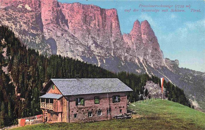 Seiseralpe Seiseralm Alpe di Siusi Trentino IT Prosslinerschwaige auf der Seiser
