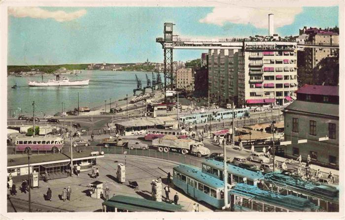 STOCKHOLM Sweden Motiv fran Slussen med Katarinahissen Katarina Elevator