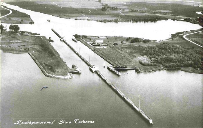 Terhorne Friesland NL Sluis Terhorne Fliegeraufnahme
