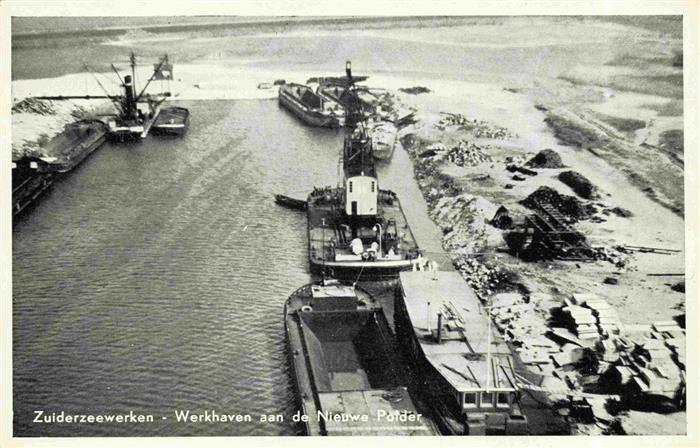 Zuiderzeewerken Friesland NL Werkhaven aan de Nieuwe Polder