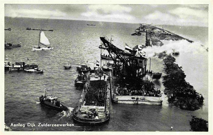 Zuiderzeewerken Friesland NL Aanleg Dijk