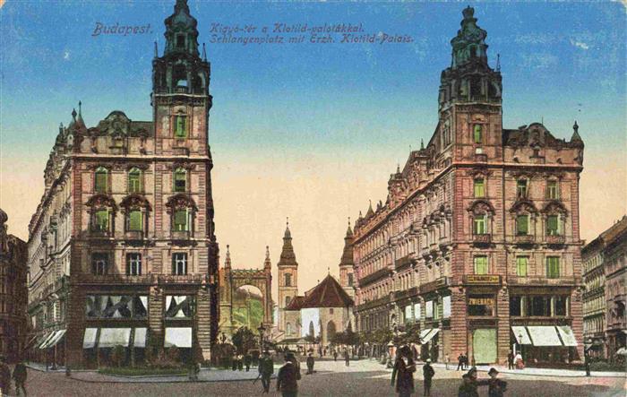 BUDAPEST HU Schlangenplatz mit Erzh Klotild Palais