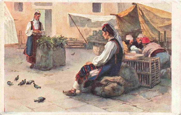 DUBROVNIK Ragusa Croatia Au marche de Ragusa Feldpost