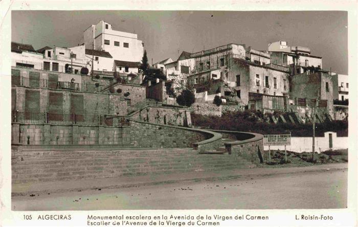 Algeciras Cadiz Andalucia ES Escalier de l'Avenue de la Vierge du Carmen