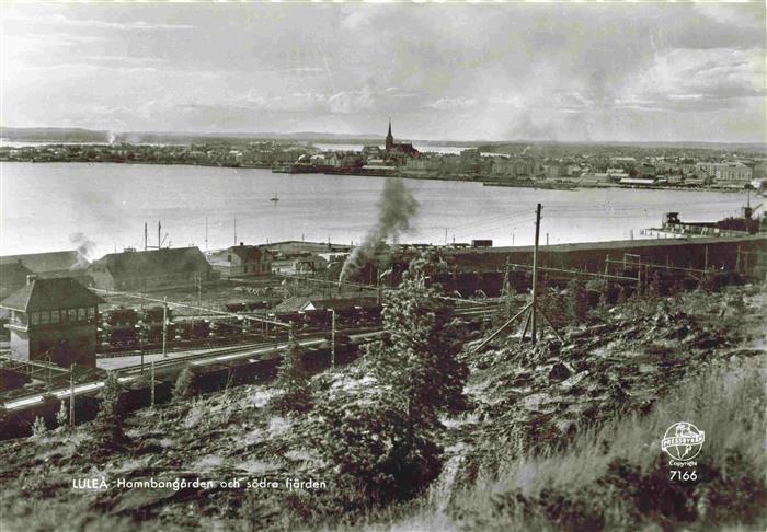 Lulea Sweden Hamnbangarden och soedra fjaerden