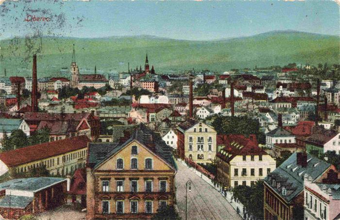 LIBEREC Reichenberg CZ Stadtpanorama
